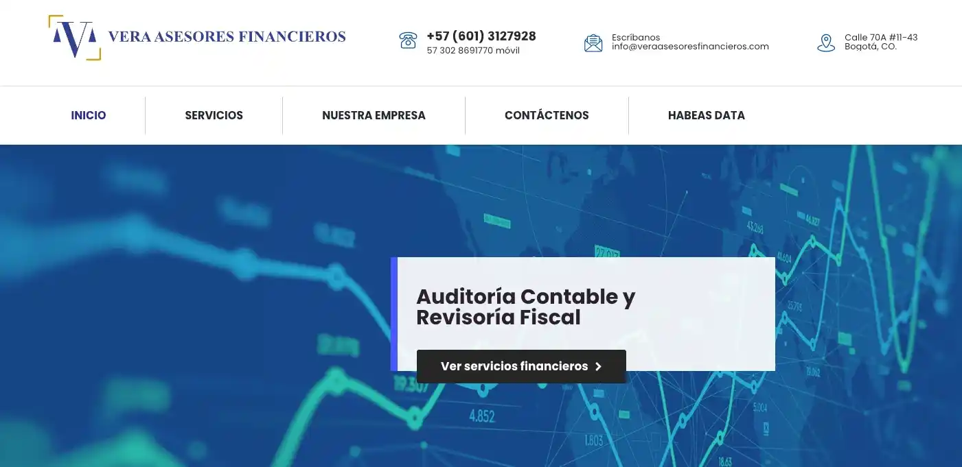 veraasesoresfinancieros.com website screenshot